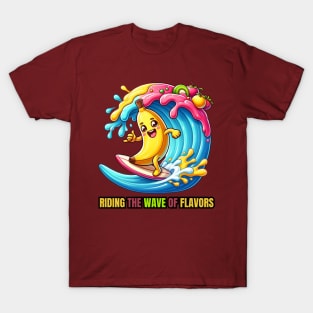 Banana Boarding - Riding the Wave of Flavors Surf Tee T-Shirt